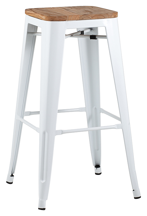 Стул барный Stool Group TOLIX WOOD белый глянцевый