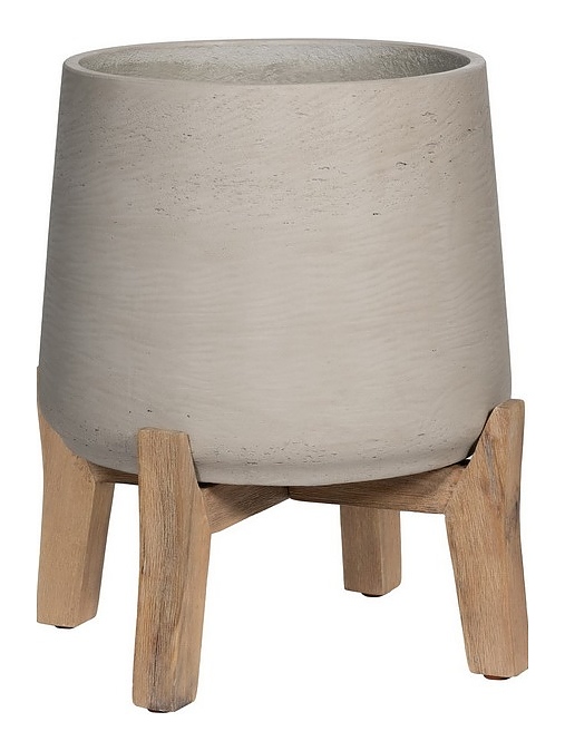 Кашпо Pottery Pots Patt (28х29 см) с подставкой, бежевое