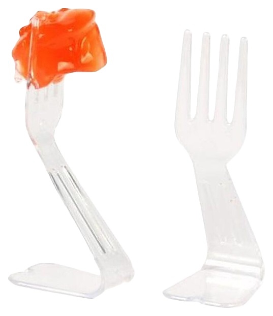 Вилка фуршетная на подставке P.L. Proff Cuisine GA341 (24 шт.) 7,1х2,9х2,5 см (пластик)