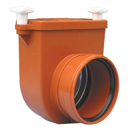 Клапан обратный HL канализационный коричневый Дн 160 б/нап с заслонкой из нерж стали, монтажным лючком  715.0