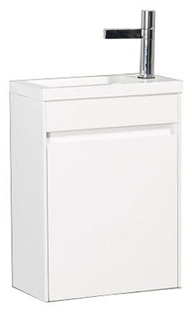 Тумба под раковину BelBagno PIETRA MINI-400-1A-SO-BL-R правосторонняя, Bianco Lucido