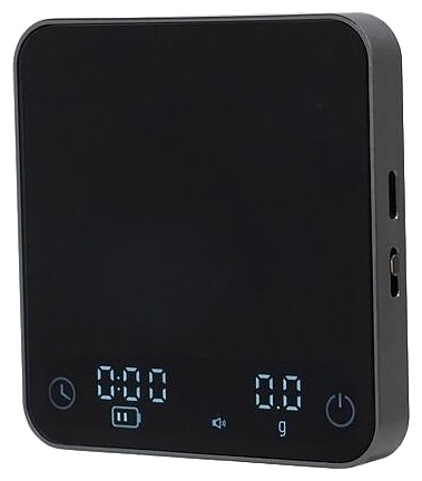 Весы бариста аккумуляторные P.L. Barbossa S0620-1 9,2х8,7 см h=1,5 см (0,1-2000 г, USB зарядка) черные