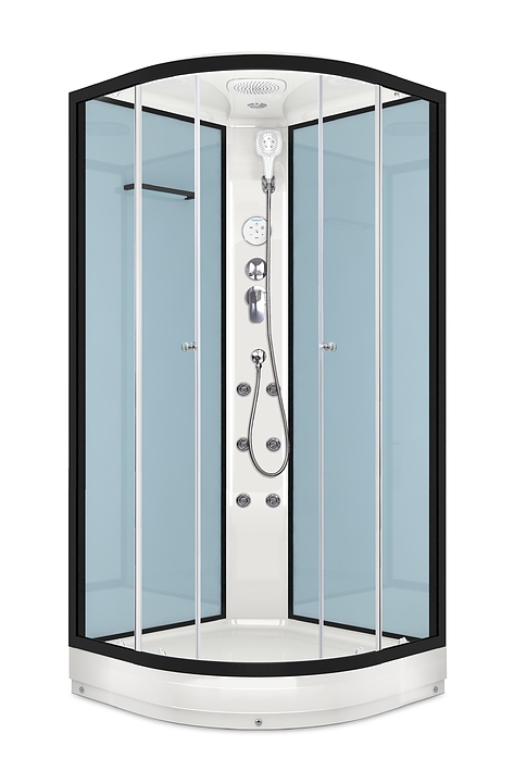 Душевая кабина с гидромассажем и блоком управления Domani-Spa Delight 110 DS01D110LDbCl10 100х100 см