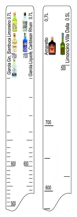 Барная линейка P.L. Proff Cuisine Giarola ром / джин / самбука / ликеры / лимонейно (0,7 л)