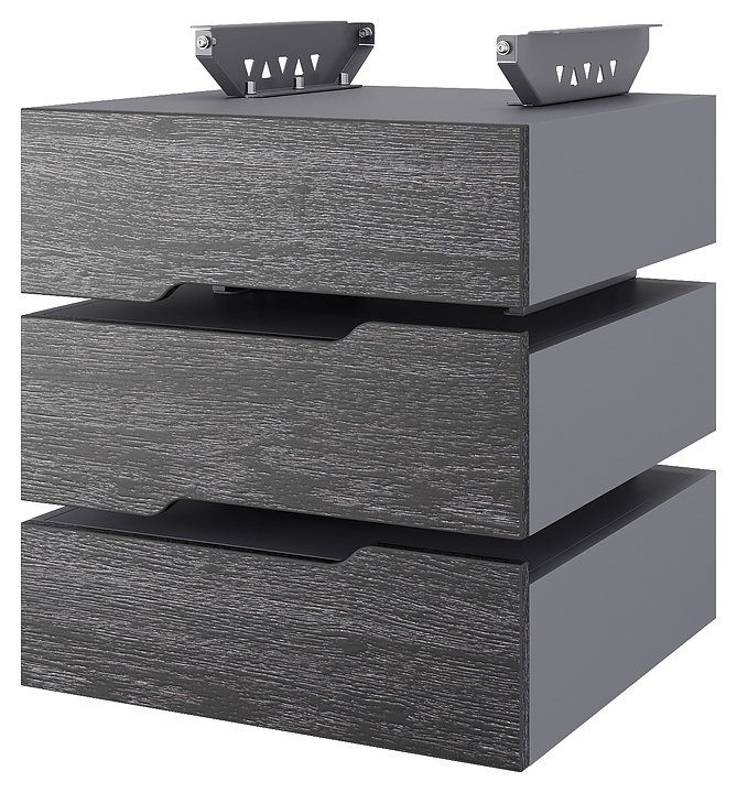 Тумба подвесная КОБОР T-3 graphite/glazed