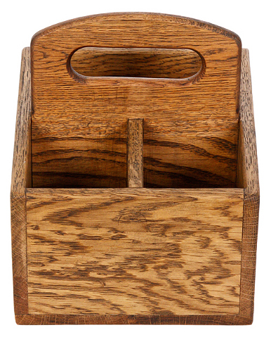 Ящик для сервировки Luxstahl 190х170х80 мм деревянный с ручкой