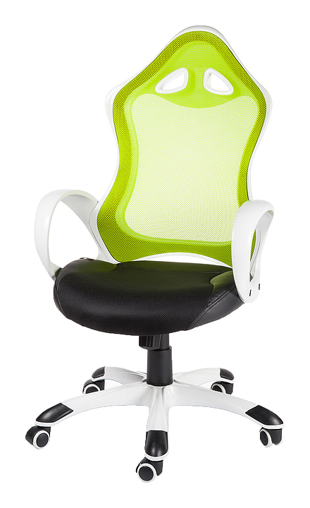 Кресло NORDEN Tesla white+green