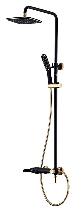 Душевая стойка LEMARK Swan LM5462BG с верхней душевой лейкой 