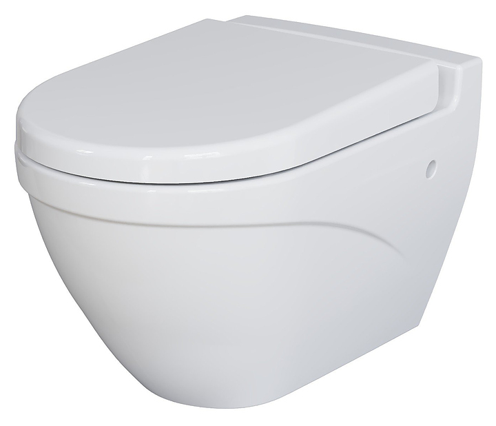 Унитаз подвесной с крышкой-сиденьем Ambassador Nord 133T20001-132T20001 белый глянцевый