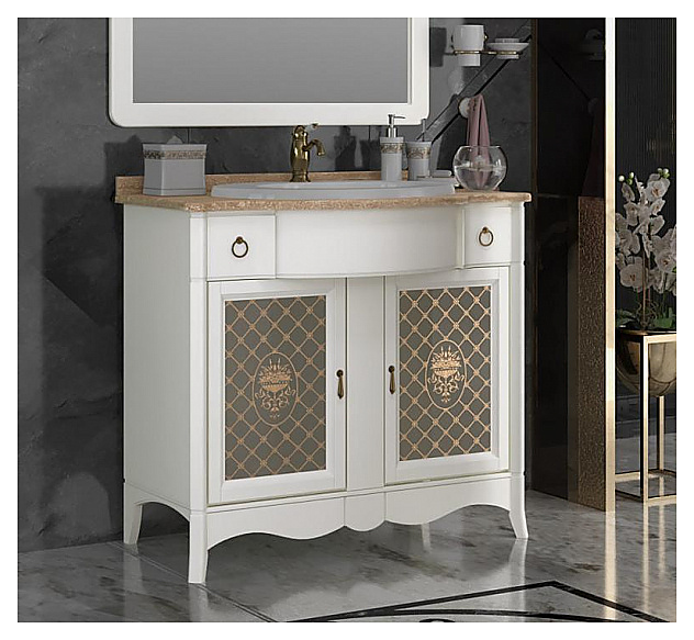 Тумба напольная под раковину OPADIRIS Виктория 90 Z0000012694, слоновая кость