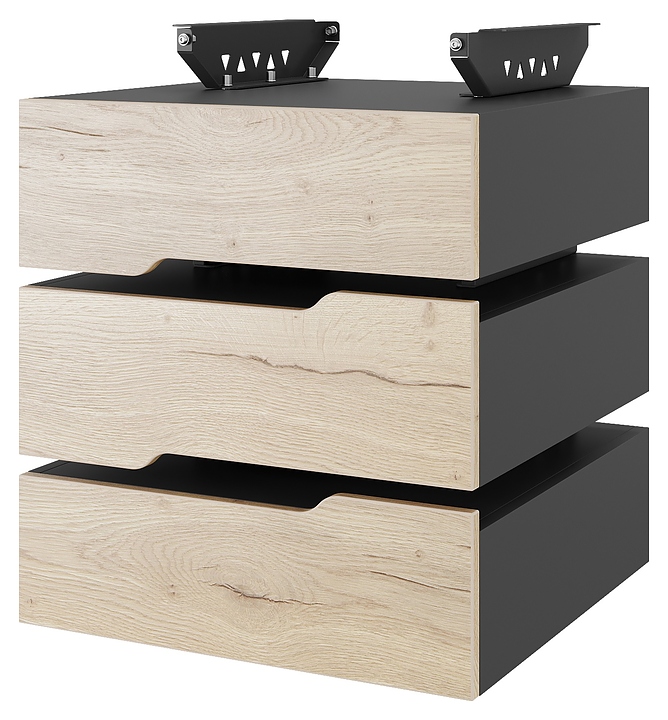 Тумба подвесная КОБОР T-3 black/natural