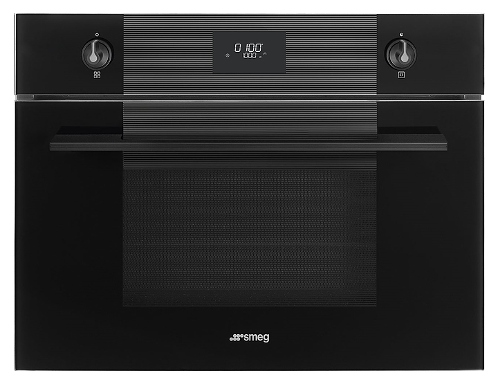 Духовой шкаф комбинированный с микроволнами SMEG SO4101M1B3 черный / стекло