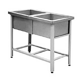 Ванна моечная двухсекционная CRYSPI МВ 2/700 с сифоном