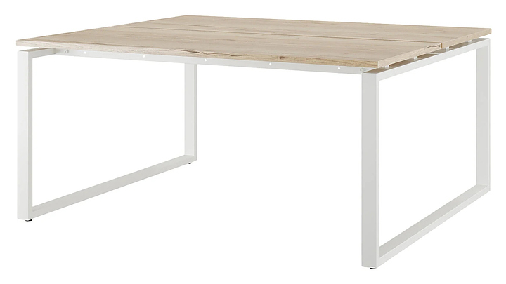 Стол офисный КОБОР O1/2-100/120 white/natural