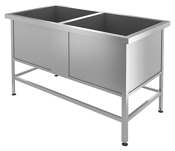 Ванна моечная CRYSPI ВМШЦ Э 2 (L=1250, S=630, H=870, G=400)