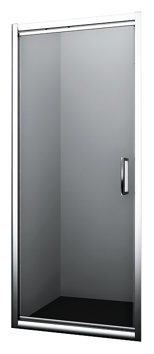 Дверь душевая Wasserkraft Salm 27I12 100х200 см, в нишу, распашная, серебристый профиль