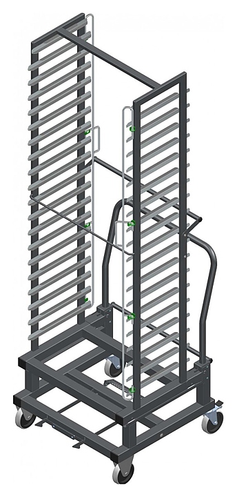 Тележка-шпилька вкатная Abat ТДШ-40-1/1 для ШОК-40-01