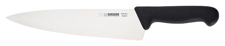 Нож поварской Giesser 8455 23 L=23 см (нерж. сталь / пластик) с черной рукояткой