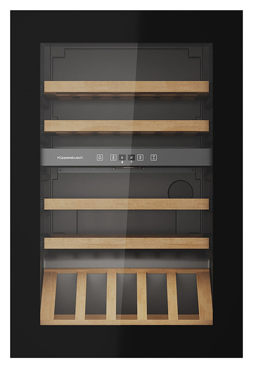 Встраиваемый винный шкаф Kuppersbusch FWK 2852.0 S  594х535х887 мм черное стекло