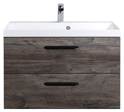 Тумба с раковиной BelBagno AURORA-800-2C-SO-PP + BB800/450-LV-MR-AST + 8.1107.224192.0270 сосна пасадена, ручки белые глянцевые