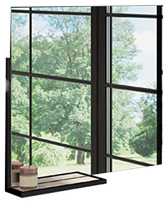 Зеркало Comforty Дюссельдорф-90 90х82 см дуб дымчатый