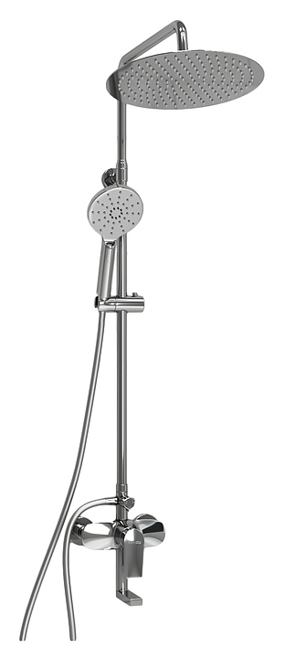 Душевая система со смесителем Wasserkraft A166.116.127.087.CH хром
