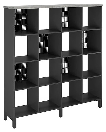 Стеллажная система КОБОР SQ-4X4 black/chicago