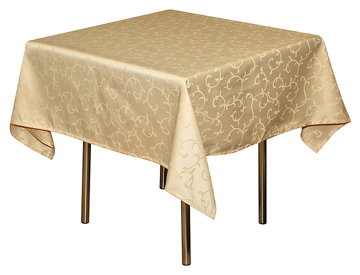 Скатерть Клен Журавинка 03С5-КВ р. 1927/050303 145х145 см бежевая (вензель)