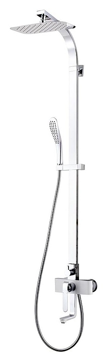 Душевая стойка LEMARK Melange LM4962CW с верхней душевой лейкой 