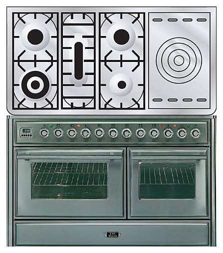 Газовая плита с духовым шкафом ILVE MTS-120SD-VG
