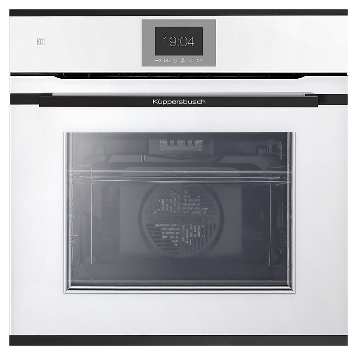 Духовой шкаф с пиролизом Kuppersbusch BP 6550.0 W6  Black Steel 3600 Вт 70 л 595х559х595 мм белый
