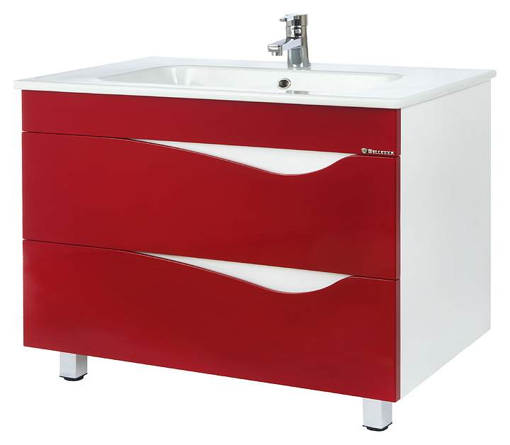 Тумба под раковину Bellezza Эйфория 105 красная