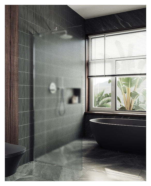 Перегородка душевая MaybahGlass MGD-700-5ш 79х195 см, сатин, хром матовый