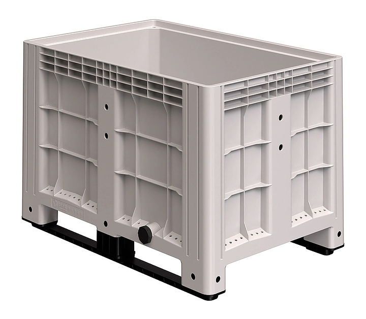 Контейнер iPlast iBOX 11.602 1200х800х800 мм на полозьях, с пробкой 2