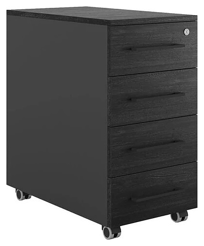 Тумба мобильная КОБОР TМ4-40/80 black/wood