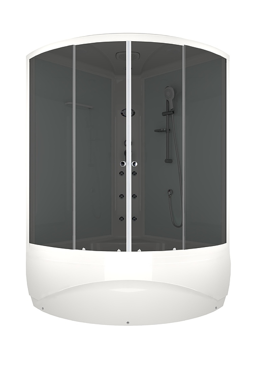 Душевая кабина с гидромассажем и блоком управления Domani-Spa Vitality high DS01V1212HWT10 120х120 см
