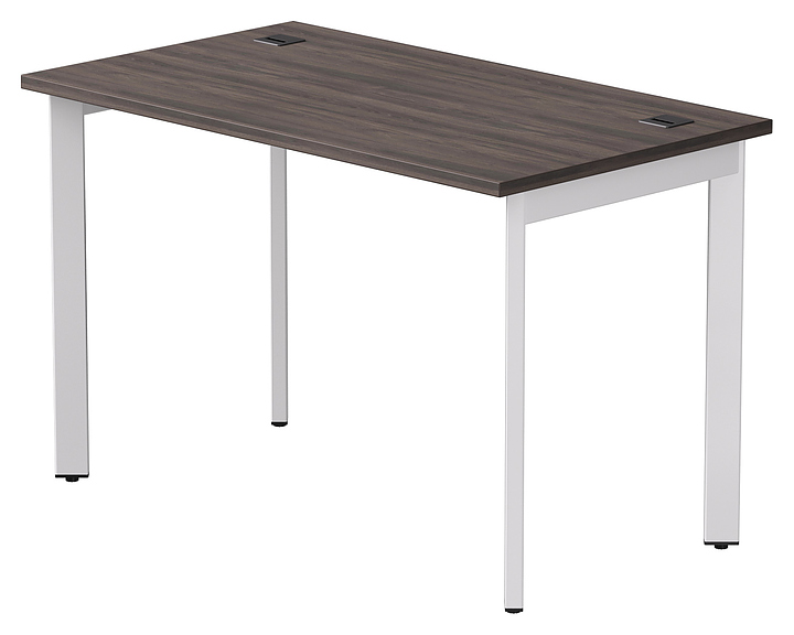 Стол офисный Everprof EVO 1180х670х755 мм (ЛДСП / металл) опоры 45гр, дуб пасадена / белый