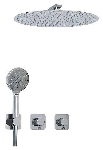 Встраиваемый комплект для душа Wasserkraft Mosel 4600 A4651.293.090.117.271.087.127 хром, никель