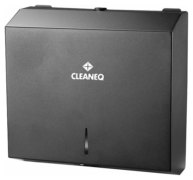 Диспенсер листовых бумажных полотенец CLEANEQ KW-7322 C-/Z-сложение (нерж. сталь) черный матовый