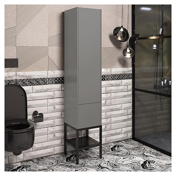 Шкаф-пенал OPADIRIS Треви 00-00003862, правый, серый матовый