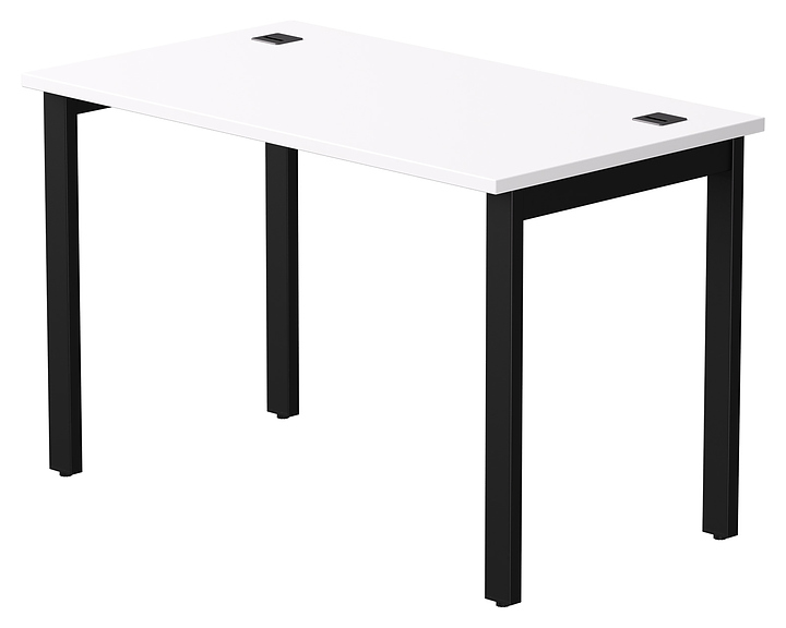 Стол офисный Everprof EVO 1180х670х755 мм (ЛДСП / металл) белый / черный