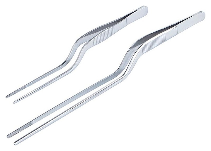 Пинцет P.L. Proff Cuisine OTW-06 / DJENI l=16,8 см (нерж. сталь) изогнутый