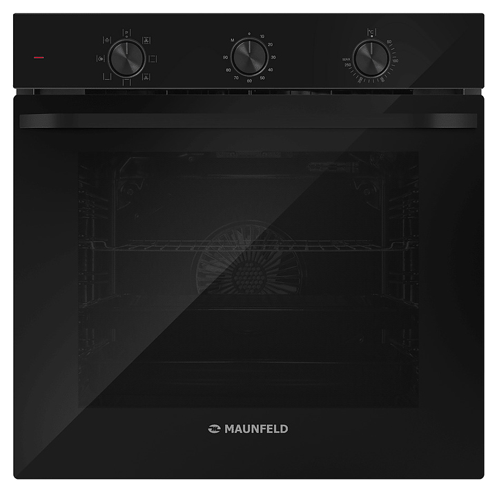 Духовой шкаф Maunfeld FEOF7871B2 черный / стекло с черной фурнитурой