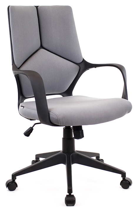 Кресло операторское Everprof Trio Black LB T ткань, серое