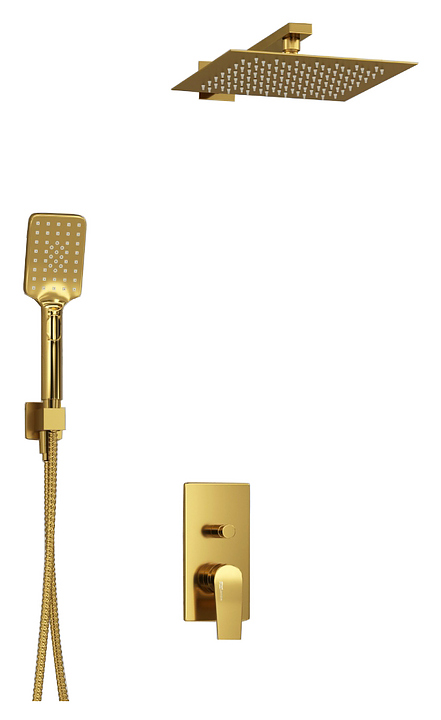 Комплект душевой встраиваемый Wasserkraft A55201 матовое золото