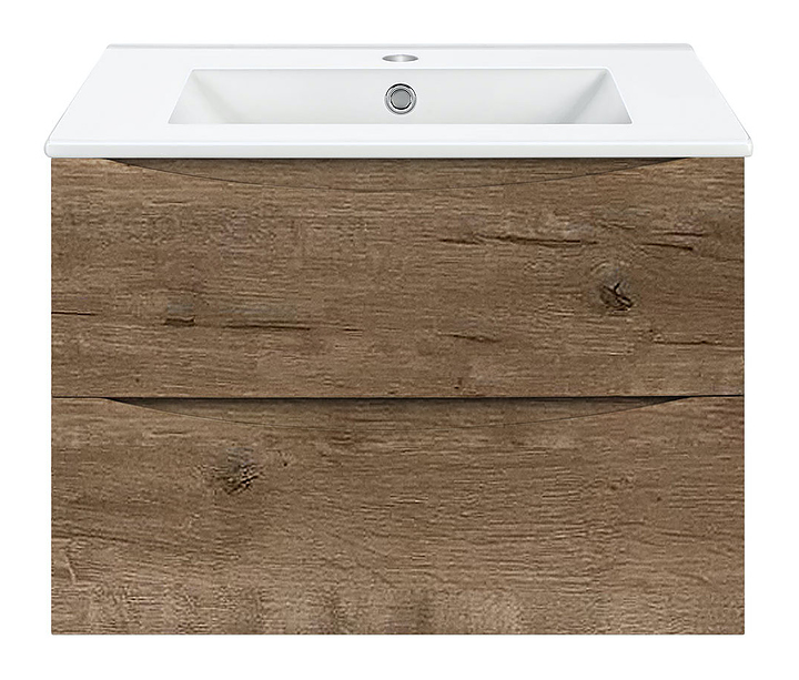 Тумба под раковину Vincea Mia 600 V.Oak 60,5х46 см, с 2 ящиками, подвесная, дуб винтаж