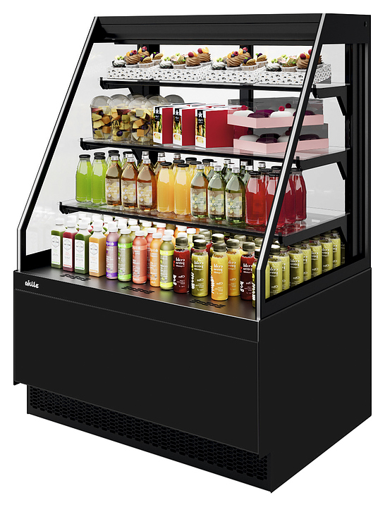 Витрина кондитерская Chilz VETE II KUB OFT 130 черный муар, металлик