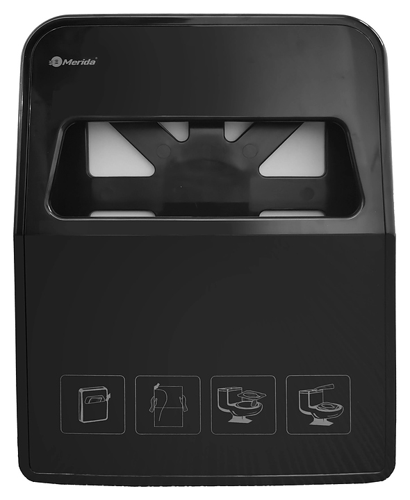 Диспенсер гигиенических покрытий на унитаз Merida OPTIMUM BLACK GP1C (АБС пластик) черный