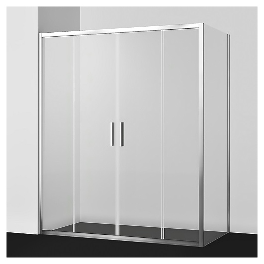 Уголок душевой Wasserkraft Lippe 45S53 170х80 см, профиль серебро