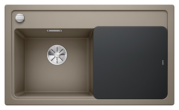 Кухонная мойка Blanco Zenar 45S InFino Silgranit (+доска стекло) серая беж левая мойка